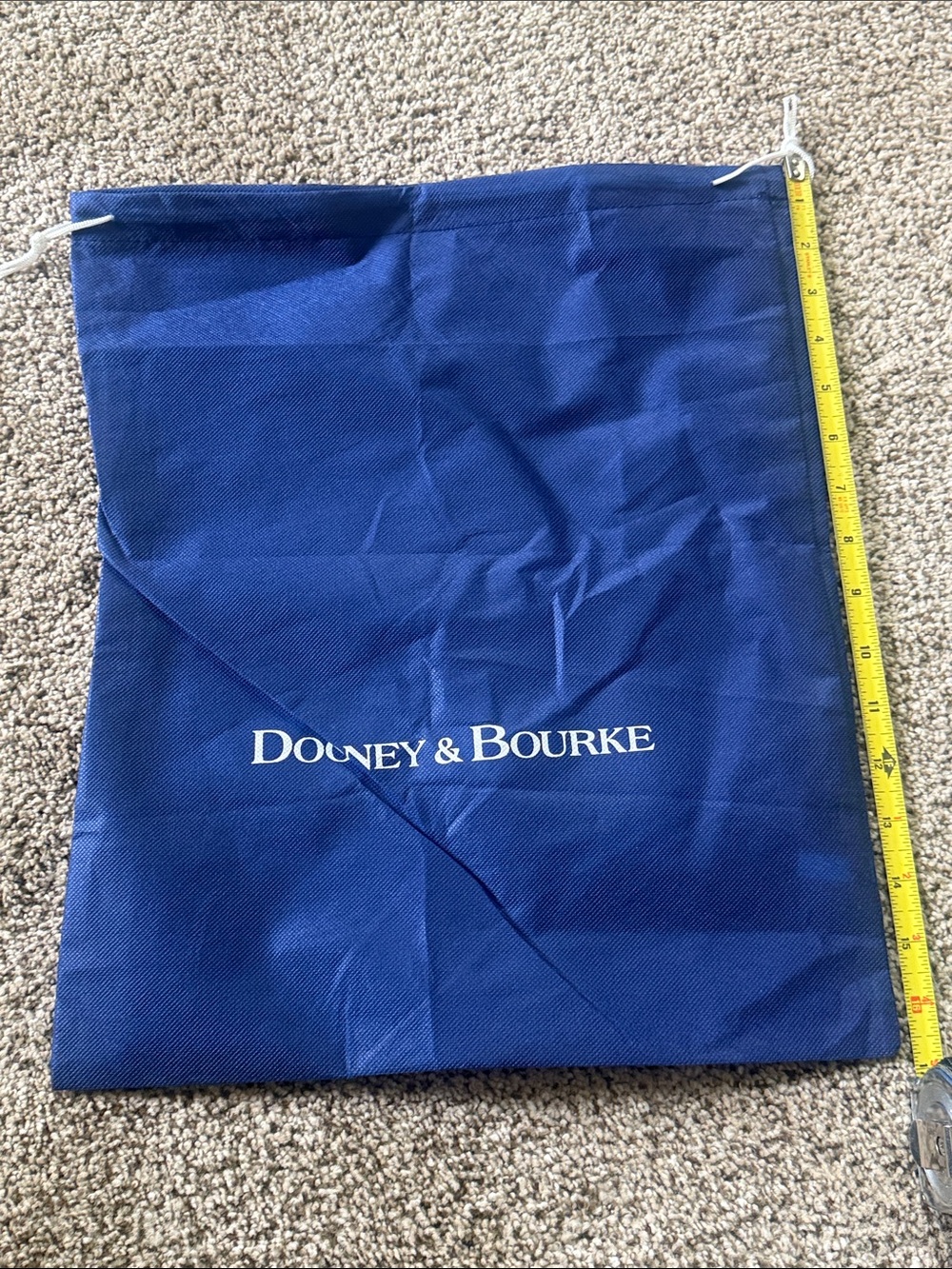 Dooney & Bourke Navy Blue Drawstring Logo Dust Bag 17X14
